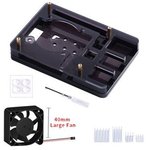 110061133, Black Case with Fan for Raspberry Pi 4B