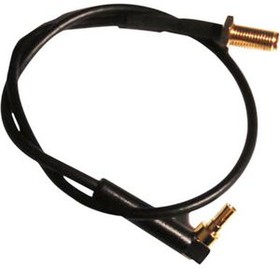 USL-1071105, RF Cable Assembly, CRC9 Male Straight - SMA Female Angled, 100mm, Black