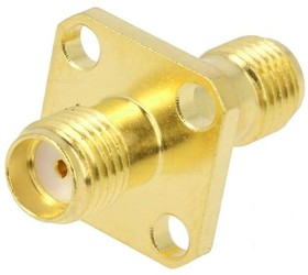 Фото 1/4 132340, RF Adapters - In Series SMA JACK TO JACK 4 HOLE FLANGE ADAPTER
