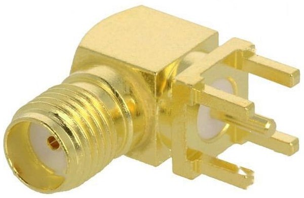ambassaadeur F•I•V•E SMA PCB Through Hole Right Angle Jack 50 Ohm | 132136