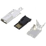 UX40-MB-5P, USB Connectors MINI B CBLE PLUG STRT SOLDER 3.5-4.0