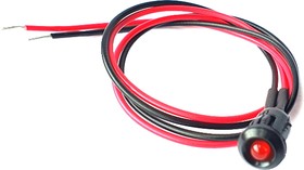 TA300303, TA30XXXX Series Red Panel Mount Indicator, 24V dc, 6mm Mounting Hole Size, Lead Wires