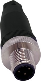Фото 1/2 858FD04-103RBU1, Circular Connector, 4 Contacts, Free Hanging, M12 Connector, Plug, Male, IP66, M12 Series