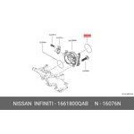 1661800QAB, Прокладка дроссельной заслонки NISSAN ALMERA (G15)