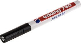 Фото 1/2 780-001, Black 0.8mm Extra Fine Tip Paint Marker Pen for use with Glass, Metal, Plastic, Wood