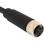 Sensor actuator cable, M8-cable socket, straight to open end, 5 pole, 1 m, PVC ...