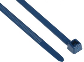Фото 1/6 111-00831 MCT50L-PA66MP-BU, Cable Tie, 390mm x 4.6 mm, Blue Polyamide 6.6 (PA66), Pk-100
