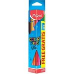 Цветные карандаши Color'Peps Star 12 цветов, трехгранные, с точилкой 180770