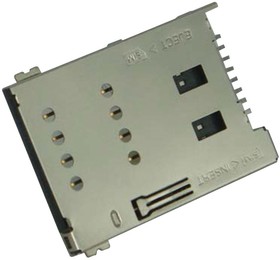 101-00271-82, CONN, SIM SOCKET, PUSH IN-PULL OUT