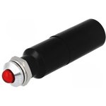 SWQU08028A, Индикат.лампа: LED, выпуклый, красный, 230ВAC, d8,2мм, IP67, металл