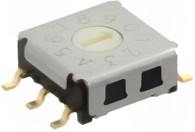 A6KS-102RF, DIP Switches / SIP Switches 10P 3x3 TERM SMT Top-actuated flat