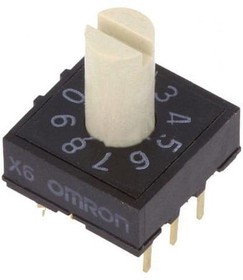 Фото 1/2 A6R-102RS, DIP Switches / SIP Switches BCD 3X3 TOP EXT ACT