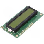 NPC1602LRU-FWT-H, Дисплей: LCD, алфавитно-цифровой, STN Positive, 16x2, LED, PIN: 16