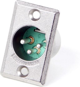 D3MBAU, Conn XLR Connector M 3 POS Solder Cup ST Panel Mount 3 Terminal 1 Port