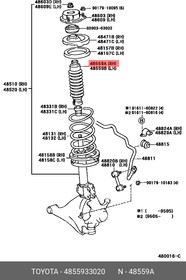 4855933020, Пыльник амортизатора переднего TOYOTA CAMRY V70 (2017 )