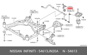 Фото 1/2 Втулка переднего стабилизатора NISSAN 54613-JN20A