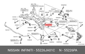 Фото 1/2 55226JA01C, Болт-эксцентрик задних колес NISSAN MURANO (Z51/Z52), PATHFINDER (R52), TEANA (J32)