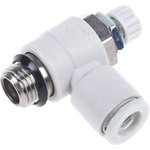 AS2201F-U01-06, AS Series Threaded Flow Regulator x 6mm Tube Outlet Port