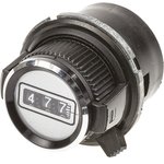 26A21B10, 30.6mm Black Potentiometer Knob for 6.35mm Shaft Splined, 26A21B10