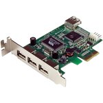 PEXUSB4DP, PCI Express USB-A Card with SP4 Power, 4x USB 2.0, PCI-E x1