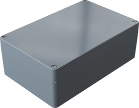 01182810, Aluminium Standard Series Grey Die Cast Aluminium Enclosure, IP66, IK09, Grey Lid, 280 x 180 x 100mm