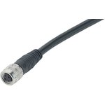 Sensor actuator cable, M8-cable socket, straight to open end, 3 pole, 2 m, PUR ...