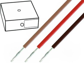 Фото 1/2 4160204, Stranded Wire PVC 0.75mm² Tinned Copper Red H07V-K 100m