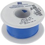 1561/24 BL005, Hook-up Wire 24AWG PVC SOLID 100FT SPOOL BLUE