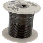 1561 BK005, Hook-up Wire 22AWG SOLID PVC 100ft SPOOL BLACK