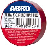 ET-912-15-9-RED-RW, Изолента ПВХ красная 15 мм X 9,1 м ABRO, шт