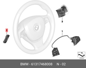 Фото 1/2 61317468008, Электронный блок в рулевом колесе
