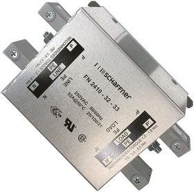 Фото 1/6 FN2410-32-33, Power Line Filter EMC/RFI 0Hz to 400Hz 32A 250VAC Terminal Block DIN Rail