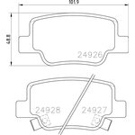 mdb3054, Колодки тормозные дисковые задн. VERSO (_AUR2_ _ZGR2_)