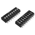 A6SN-1101, DIP Switches / SIP Switches 1P Knife-Edge, 2.3mm Slide SMT Flat-Act