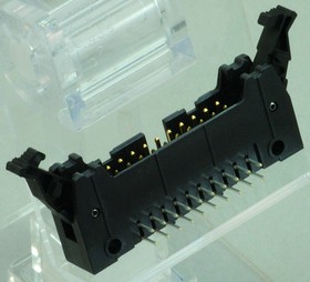 PS-26PE-D4LT2-M1E, PS Series Right Angle Through Hole PCB Header, 26 Contact(s), 2.54mm Pitch, 2 Row(s), Shrouded