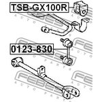 TSB-GX100R, Втулка стабилизатора TOYOTA CHASER GX10# 1996- втулка заднего ...