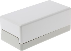 Фото 1/2 A9011065, Flat-Pack Case Series Grey ABS Enclosure, IP40, White Lid, 100 x 50 x 40mm