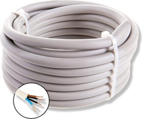 Силовой круглый кабель nym 5x1.5 мм2, 20м OZ71715L20