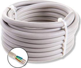 Силовой круглый кабель nym 3x1.5 мм2, 10м OZ64837L10