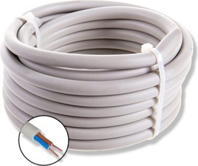 Силовой круглый кабель nym 2x2.5 мм2, 200м OZ64839L200