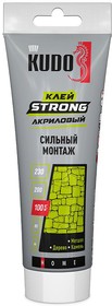 Клей HOME Strong для сильного монтажа, на акриловой основе, белый, тюбик 200 мл KUDO КВT-341 (11613275)