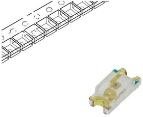 Фото 1/2 SML-LX1206GC-TR, LED; SMD; 1206; green; 13mcd; 3.2x1.5x1mm; 130°; 2V; 20mA; ?d: 570nm