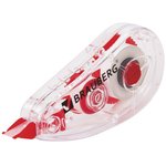 Корректирующая лента BRAUBERG RED POWER, 5 мм х 6 м, корпус прозрачный ...