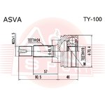 TY-100, ШРУС наружный 19x49.5x24