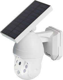 Фото 1/5 Светильник уличный ЭРА ERAFS012-10 на солнечной батарее настенный Камера с датчиком движения 6 LED Б0057600