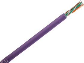 39A-504-LS, Cat5e Ethernet Cable, F/UTP, Purple LSZH Sheath, 305m