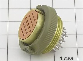 РСГ19А-Э, розетка без кожуха герметичная с токопроводными корпусными деталями и золочёными контактами 2011 год Россия