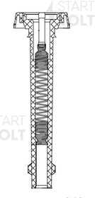 Наконечник катушки зажигания для а/м ГАЗ, УАЗ с двиг. 405/409 с резистором STARTVOLT STC 0317