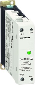 Фото 1/3 GNR10ACZ, Solid State Relay - Contactor Configuration - 180-260 VAC Control Voltage Range - 10 A Maximum Load Current - 24- ...