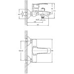 Смеситель для ванны с коротким изливом, хром HB6070